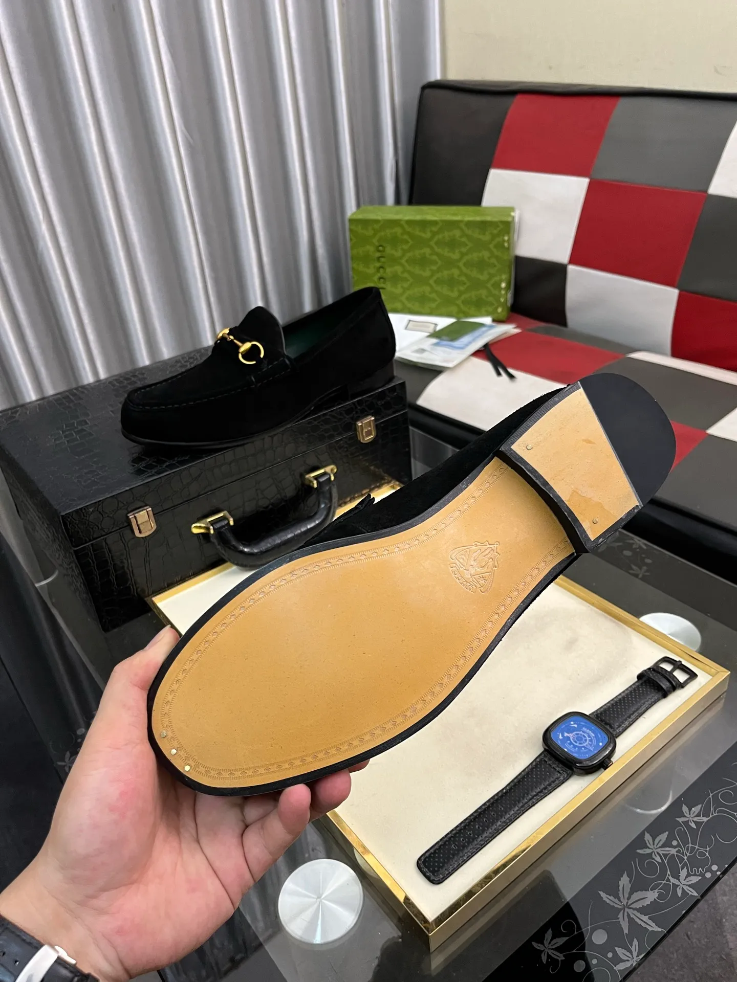 Men's Men's Shoes 💰540⌚️⌚️【GUCCI】The most popular classic Gucci leather shoes. Synchronized with the official website, the upper is made of Italian first-layer cowhide ➕cowhide lining, with unique brand and unique craftsmanship. Highlighting the hot style of the new year. Stop hesitating, stop wandering, get it now. Digital: 38--444️⃣colors available